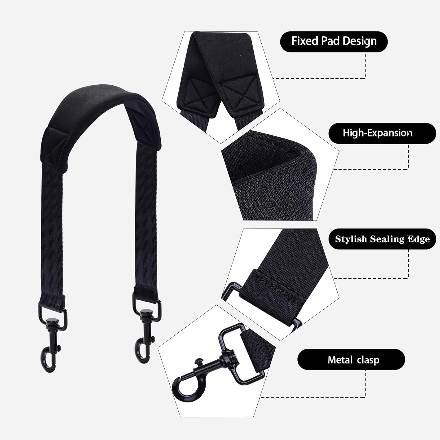 CSDWELL Stroller Straps for Babyzen Yoyo,Yoy2,Yoy3,Yoya,Yuyu,Stroller Carry Strap Deal for Parents, Airplane Travel,Outdoor,Rv Travel, (Black), Black