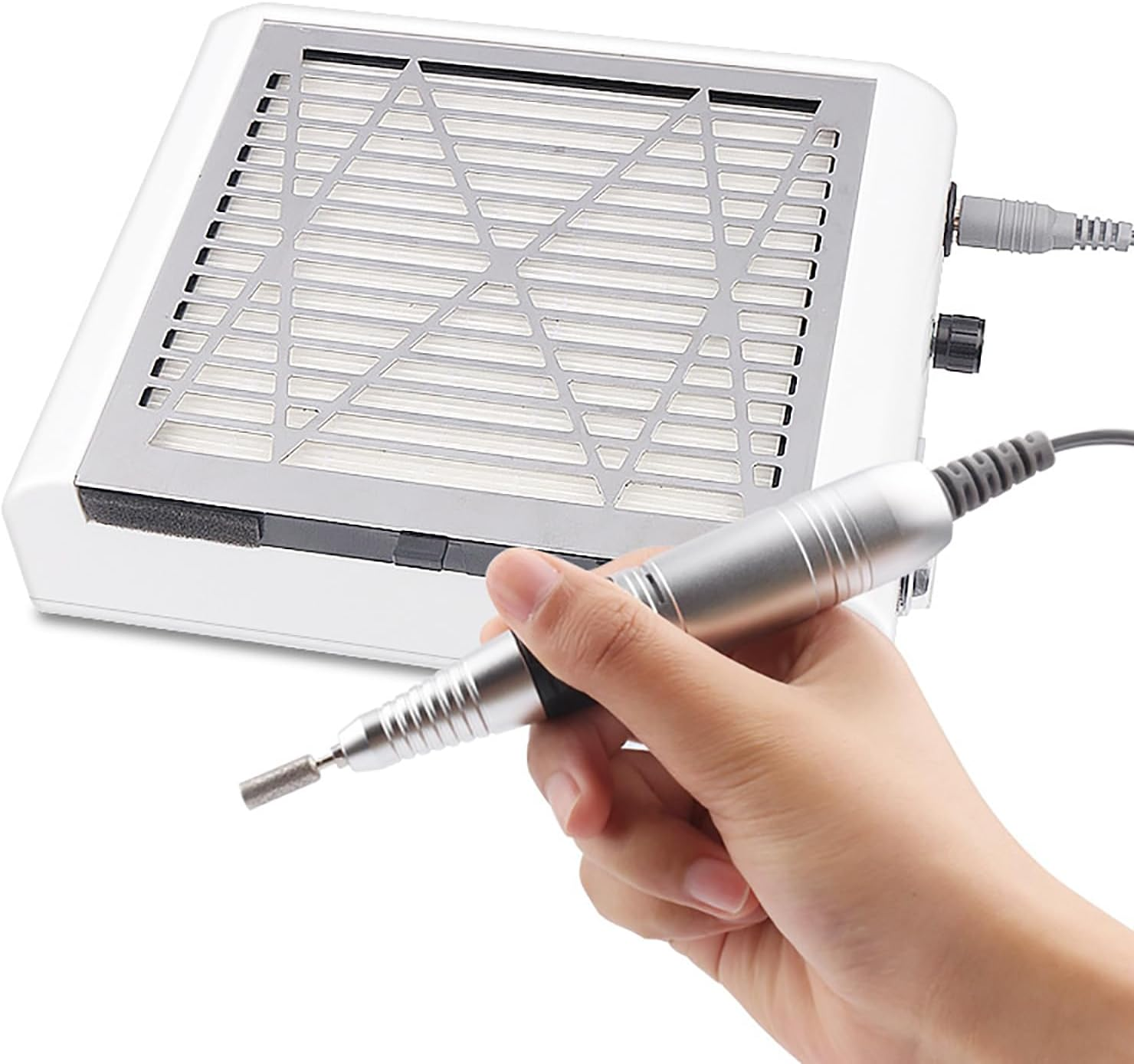 2-In-1 Manicure Kit, 60W Strong Power Nail Dust Collector Dust Vacuum Cleaner Manicure Tools, for Salon Expert Home Use image number 4