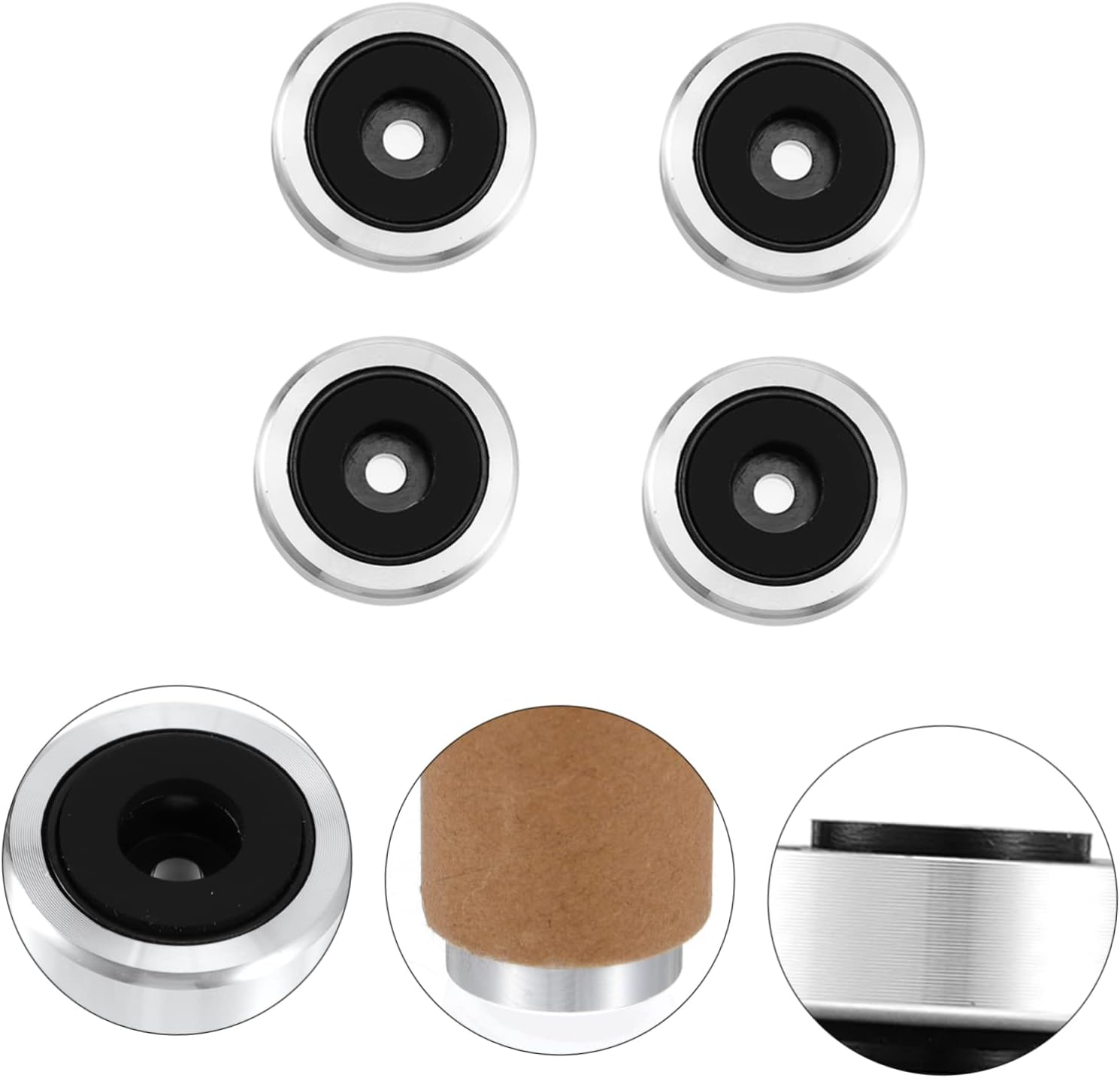 Anti Vibration Amplifier Feet Pads Speaker Pads Aluminium Alloy Shock Absorber Isolation Sturdy Design for Audio Equipment Protection in Home Audio Setup image number 6