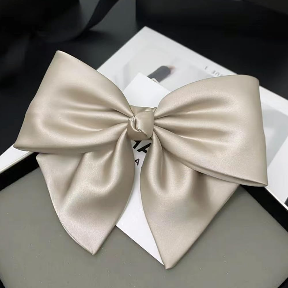 Visxcnu Pack of 2 Women'S Hair Bows Large Bow Hair Clip French Hair Clips Girls Hair Clips French Hair Clips Girls Hair Clips (Black + White) image number 3