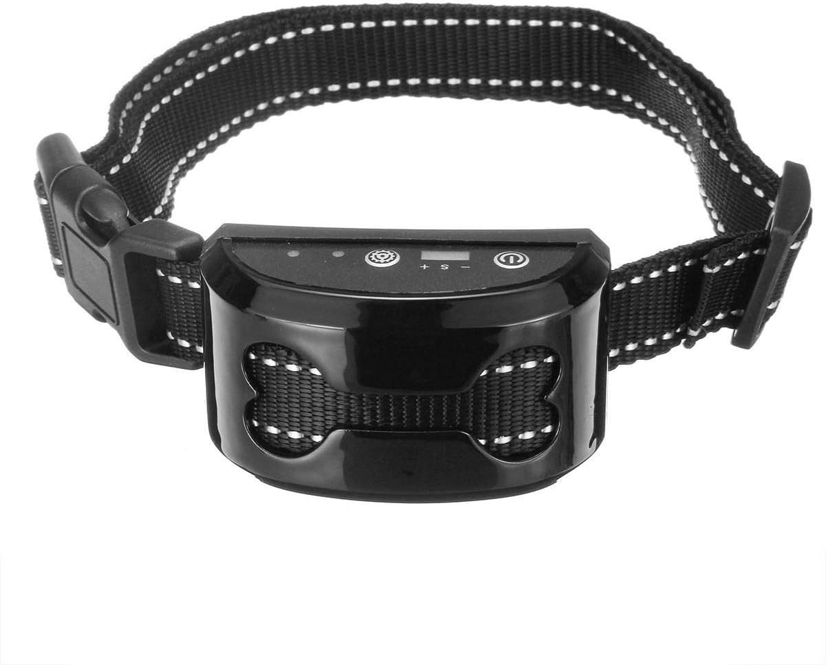 EZONEDEAL Dog Bark Collar, anti Bark Control Collar 7Gears Sensitivity Proof Electric No Shock USB Charge Adjustable Rechargeable for Small Medium Large Pet Dogs Puppy image number 4