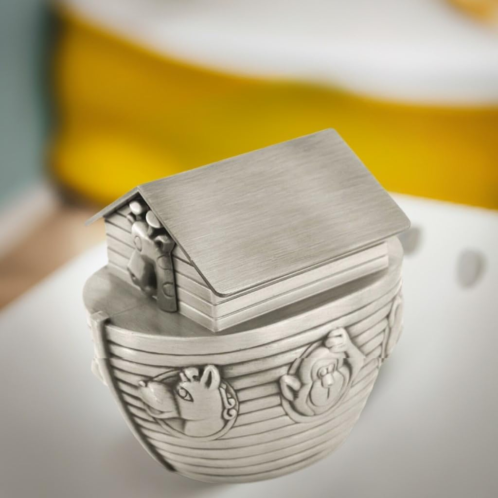 Baby Money Box Pewter Silver Gift Christening Newborn Shower Keepsake Present image number 1