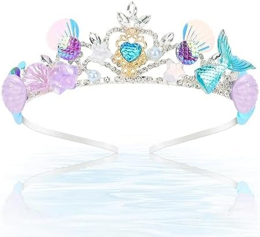 1PCS Mermaid Crown Hair Accessories: Fish Scales, Seashell Headband Tiara for Women, Girls - Costume, Birthday Party, Halloween, Prom Gifts image number 4