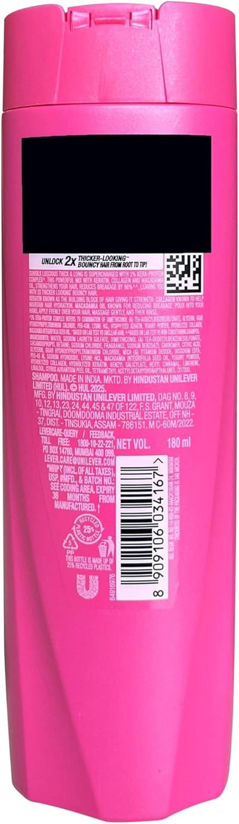 Sunsilk Lusciously Thick & Long Shampoo - 180Ml image number 5