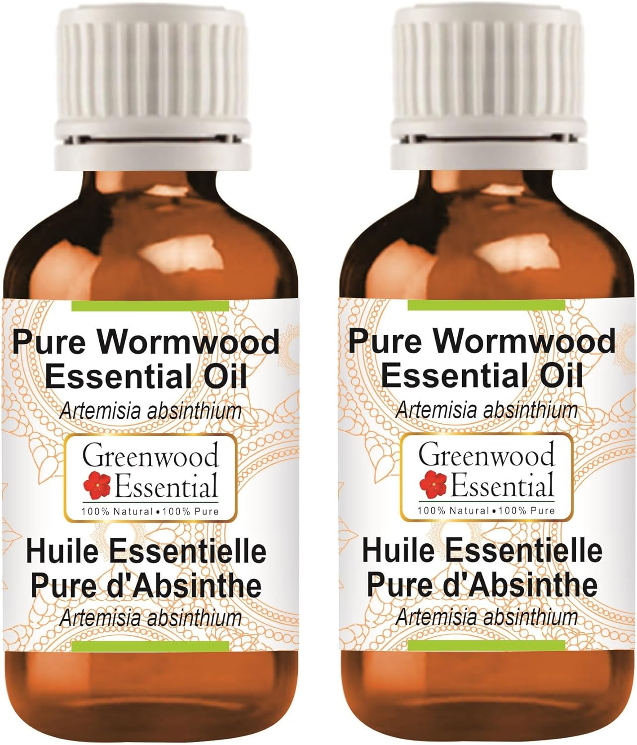 Greenwood Essential Pure Wormwood Essential Oil (Artemisia Absinthium) Steam Distilled for Personal Care (Pack of Two) 100Ml X 2 (6.76Oz) image number 6