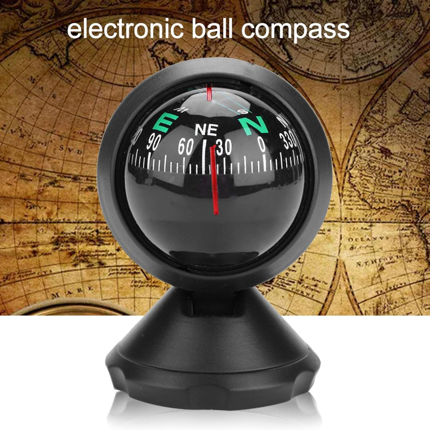 Joyzan Boat Compass, Boats Compass Dash Mount High Precision Boating Compasses Digital Pivoting Dashboard Navigation Positioning Sea Marine Illuminated Night Lighting Adjustable for Truck Caravan Ship image number 5