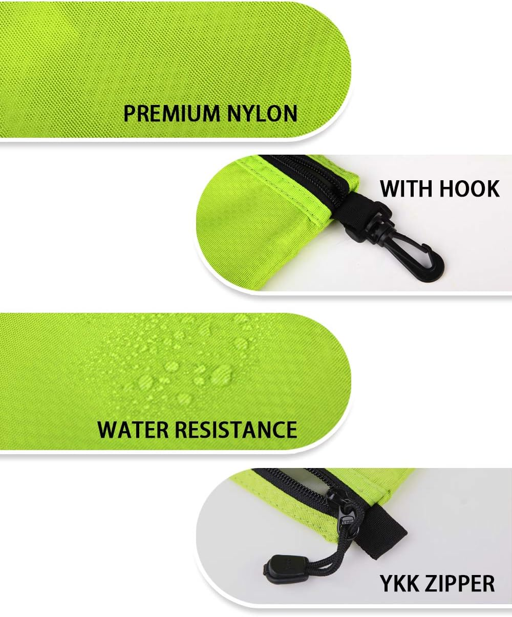 GOX Carry on Zipper Pouch Toiletry Bag Packing Sack Makeup Bag Digital Bag (Green) - Green image number 2