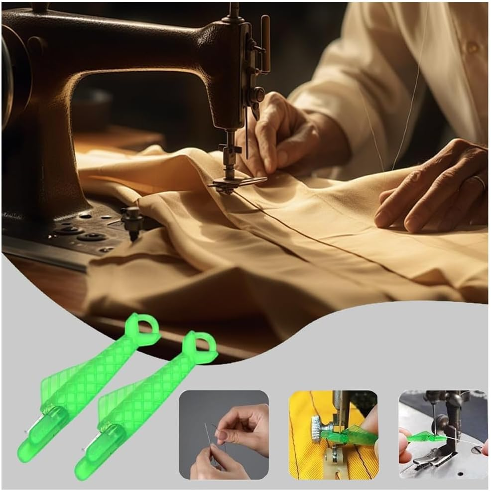 40PCS Generic Fish Mouth Sewing Machine Needle Threader, Granmagazz 2024 Upgrade Automatic Sewing Needle Threader, Fish Type Needle Threader, Quick Sewing Machine Loop Easy Selfthread Needle Threaders Tool image number 3