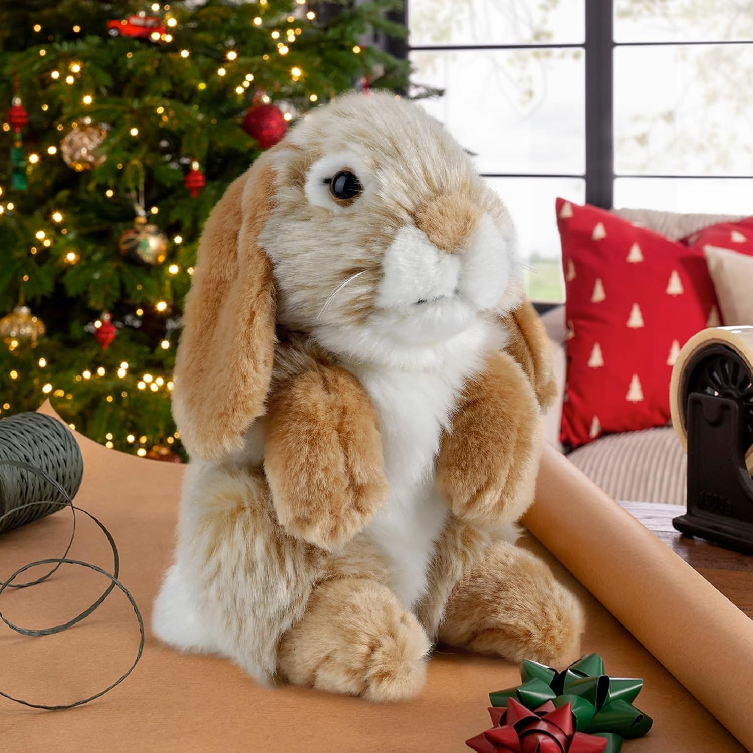 Living Nature AN345B Soft Toy-Plush Pet Sitting Lop Eared Rabbit, Brown (19Cm) image number 5