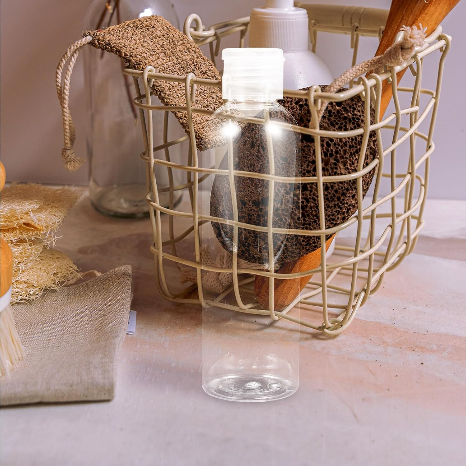 LALADEFIEE 10Pcs Pet Refillable Travel Bottles 200Ml with Flip Cap for Shampoo Lotion Conditioner Toiletries Leak-Proof Plastic Containers for Outdoor and Business Use image number 5