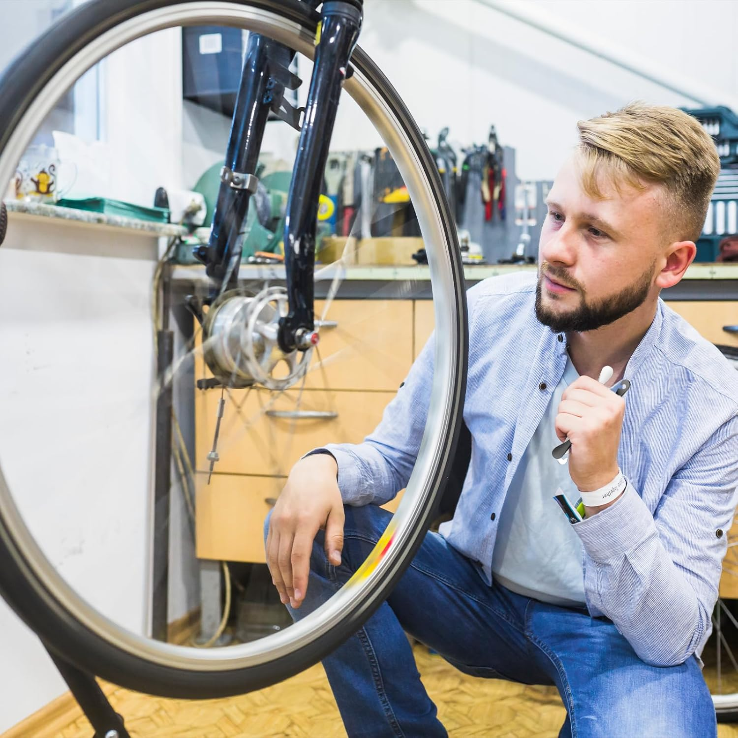 NILLOS Bike Tire Levers, 4 PCS Bike Tyre Spoons for Repairing Bike Tube (12.2 Cm/4.8 In) image number 2