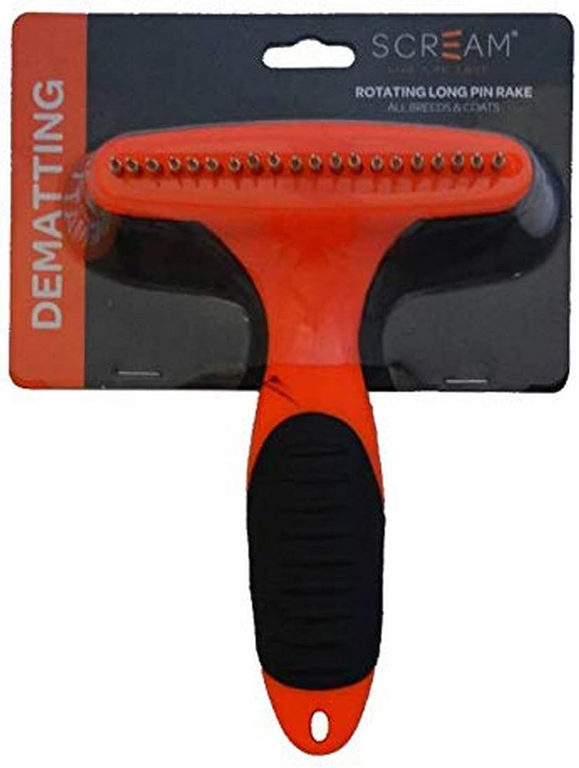 SCREAM Rotating Long Pin Rake, Loud Orange