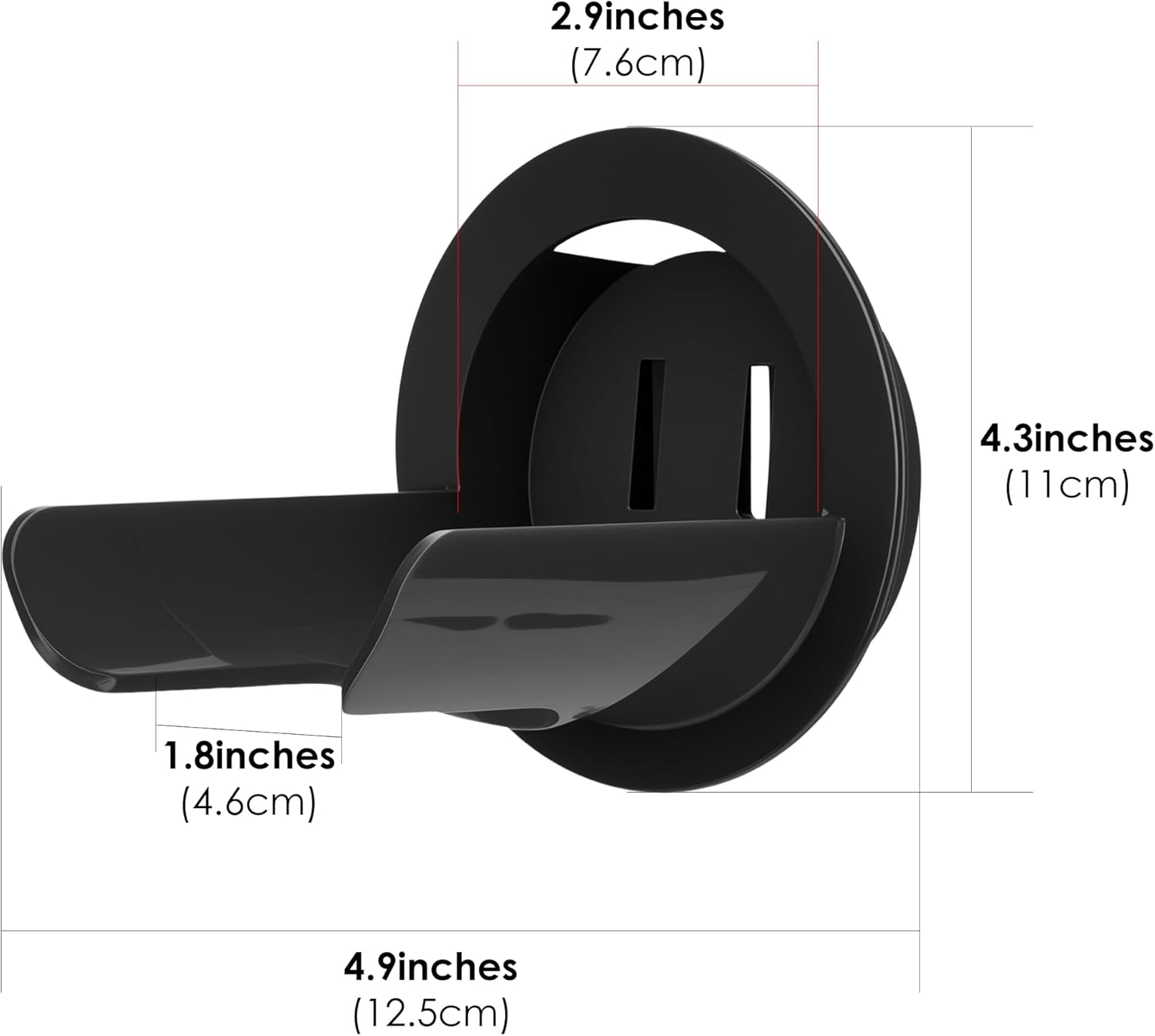 Hair Dryer Holder Wall Mounted Compatible with Dyson Hair Dryer, Self Adhesive Blow Dryer Holder Organizer with Cord Storage for Bathroom (2 Pack / Gray & Cream White)