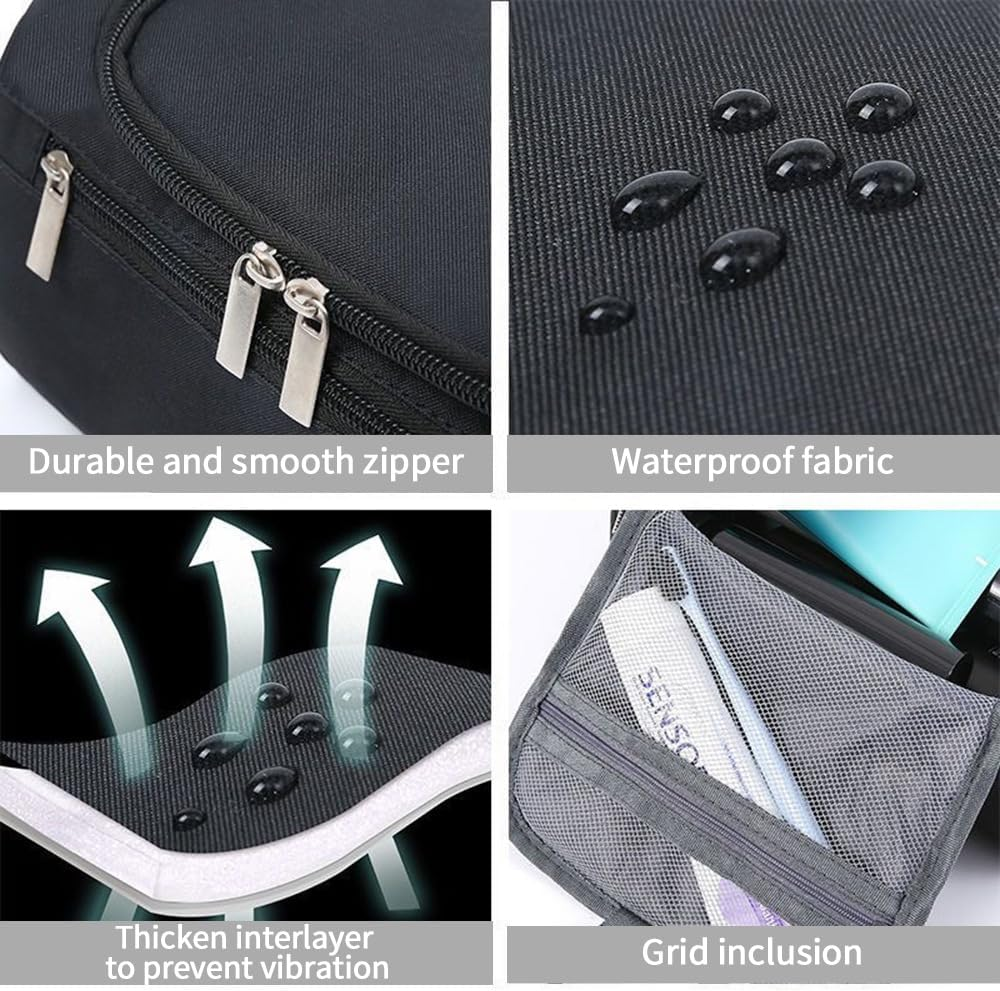 1 Pack Travel Toiletry Bags,Waterproof Travel Organiser,Waterproof Toiletry Bag,Portable Storage Bag,Sundries Bag,Unisex (Black)