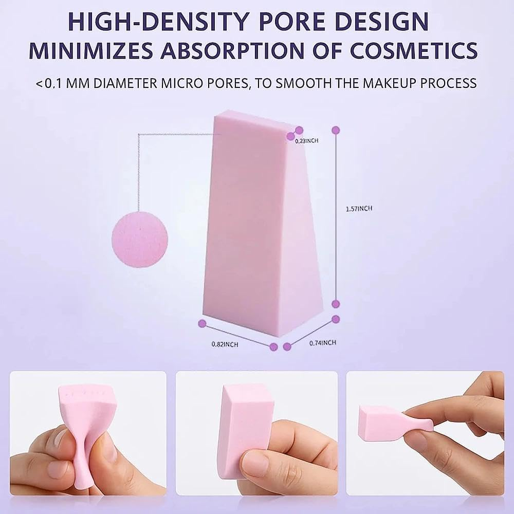 96Pcs Triangle Makeup Sponge Set, Soft Powder Puff Foundation Sponge Wedge for Face Blending, Latex-Free Cosmetic Sponges, Multi-Color Beauty Sponges by Ruibex image number 3