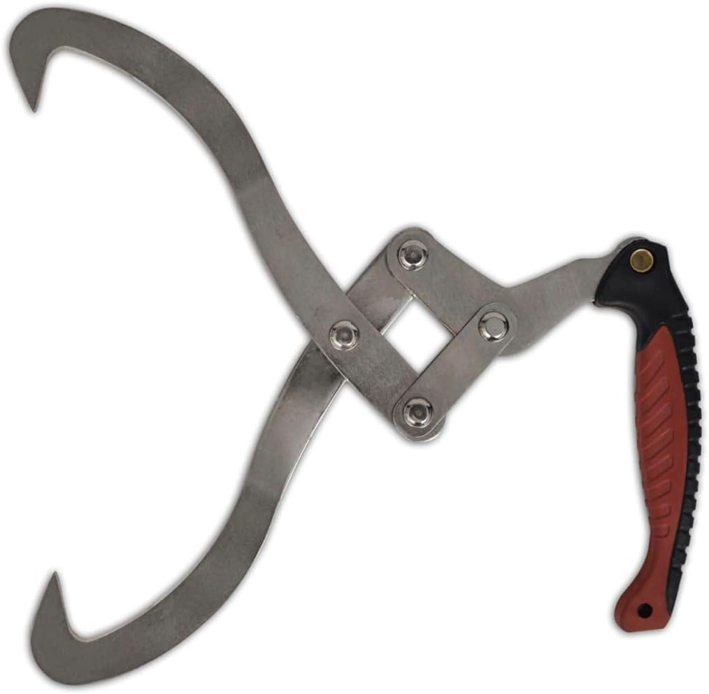 'Vidaxl Durable 65 Manganese Steel Log Tongs with TPR Handle - Set of 2 Pcs, Maximum Capacity of 50 Kg, 44 Cm in Length image number 1