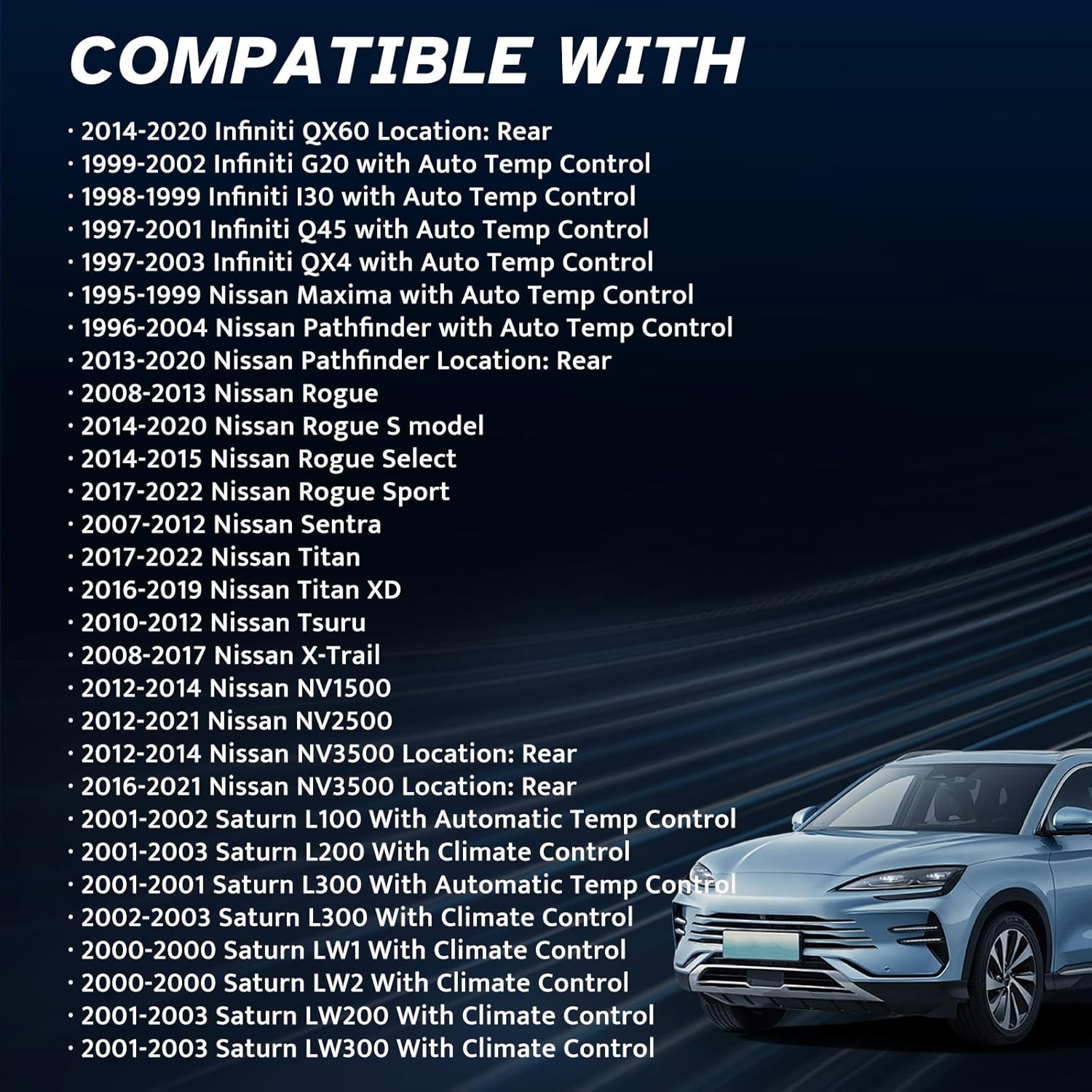 AC Blower Motor Resistor HVAC Heater A/C Fit for Nissan Rogue X-Trail Pathfinder Sentra Maxima NV1500 NV2500 NV3500 / Infiniti QX60 QX4 Q45 G20 I30, Replaces# 27761-4BA0A image number 2