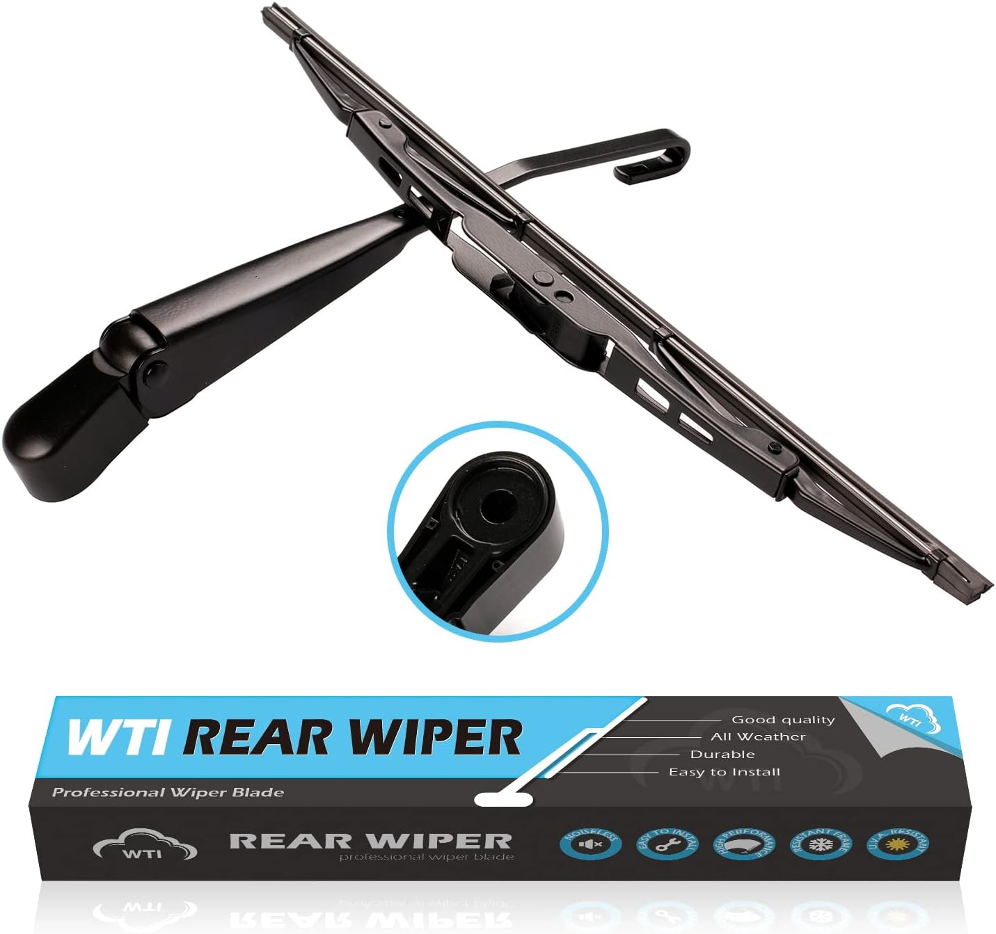 WTI Rear Wiper Arm Blade Set Compatible with Honda CRV 2007-2011 CR-V SUV Rear Windshield Window Wiper Kits Assembly New Replacement Accessories Parts Fit 76720SWA003 76720-SWA-003