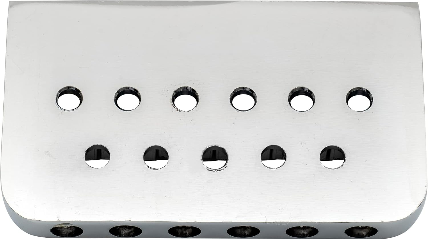 Musiclily 52.5Mm Edged Fixed Hardtail Bridge Non Tremolo Bridge for Strat Tele Style Electric Guitar, Chrome image number 5