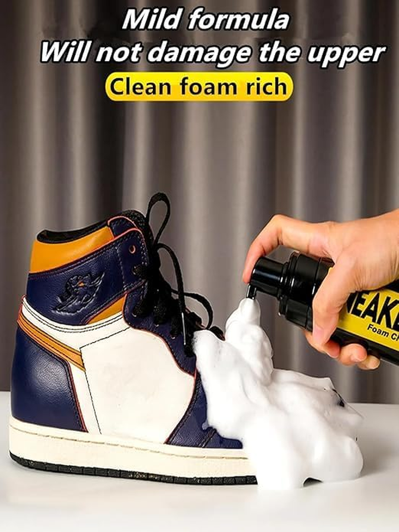 Sneaker & Shoe Cleaning Kit &ndash; Cleaner & Care Kit for Leather, Suede, Canvas, and Mesh Shoes &ndash; Includes Brush, Solution, Cloth, and Protector Spray &ndash; Perfect for White, Athletic, & Designer Sneaker image number 5