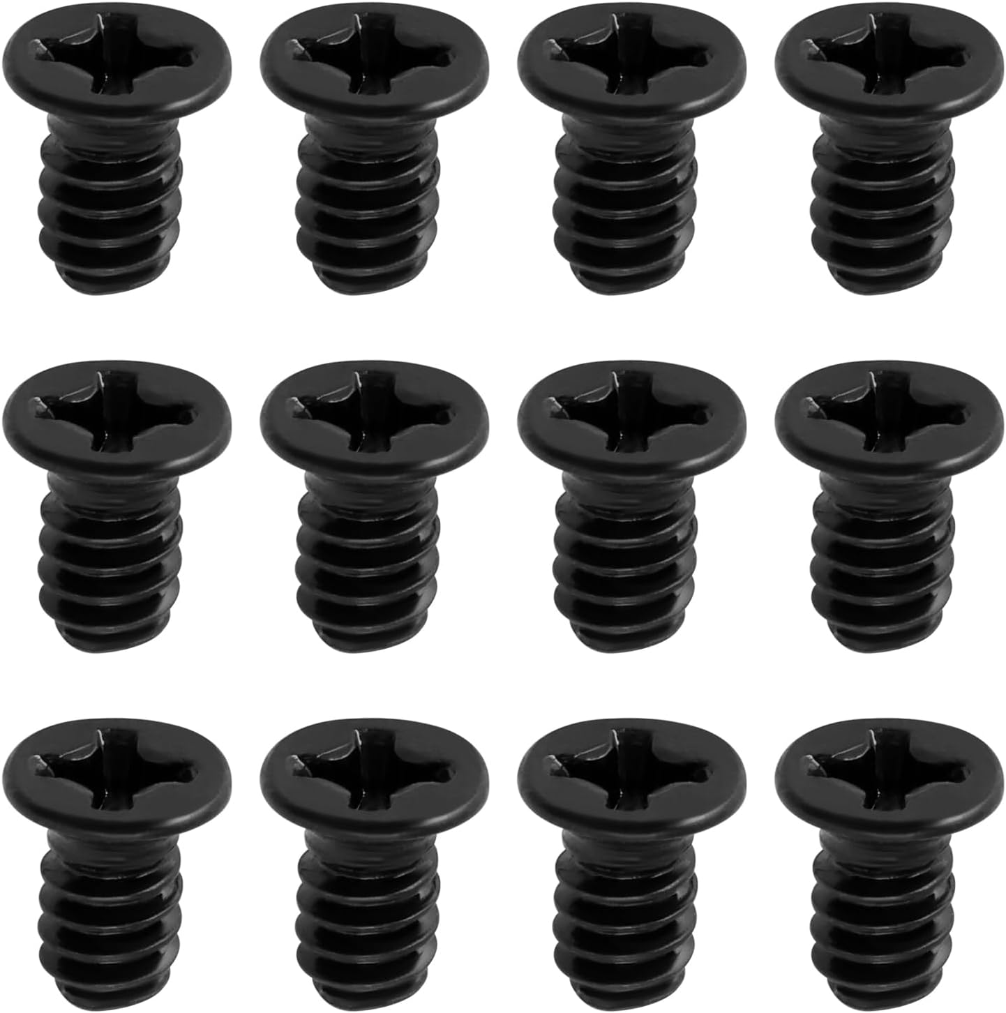 Ecsing 100Pcs Black Countersunk Head Screw Flat Phillips Head 3.5X6Mm Suitable for 3.5-Inch Computer PC Hard Disk Drives(Unc 6-32) image number 1