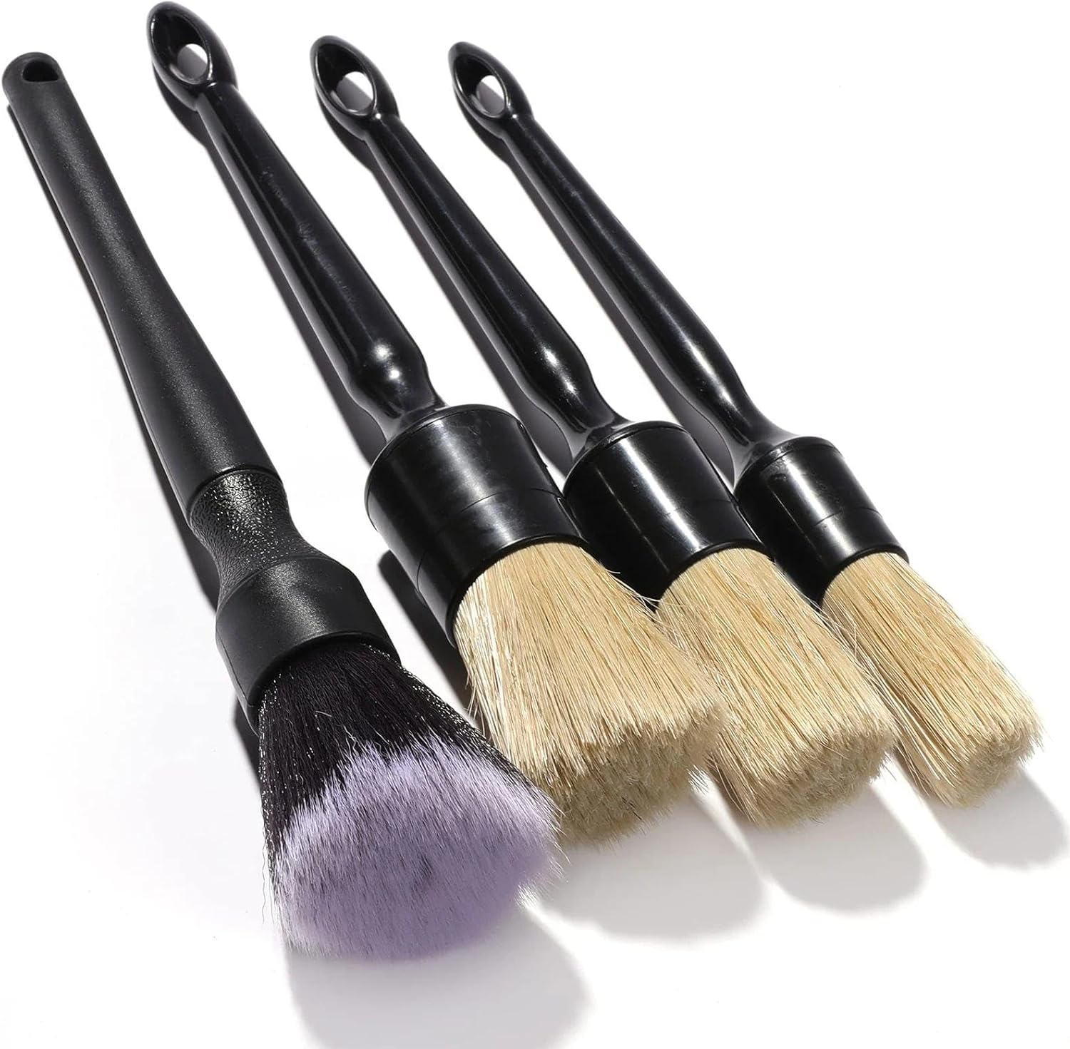 4PCS Car Detailing Brushes Kit for Interior and Exterior Cleaning, Soft Multi-Purpose Detailing Tools with 4 Sizes, Flexible for Car, Motorcycle, Bike, Computer, Keyboard - Fengea image number 4