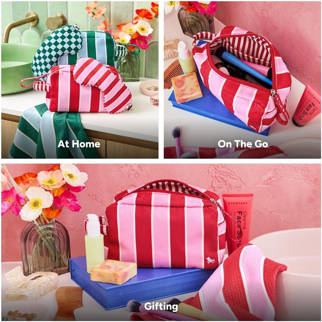 Dock & Bay Toiletry Bag - Large Travel Toiletries Kit - Peppermint Punch