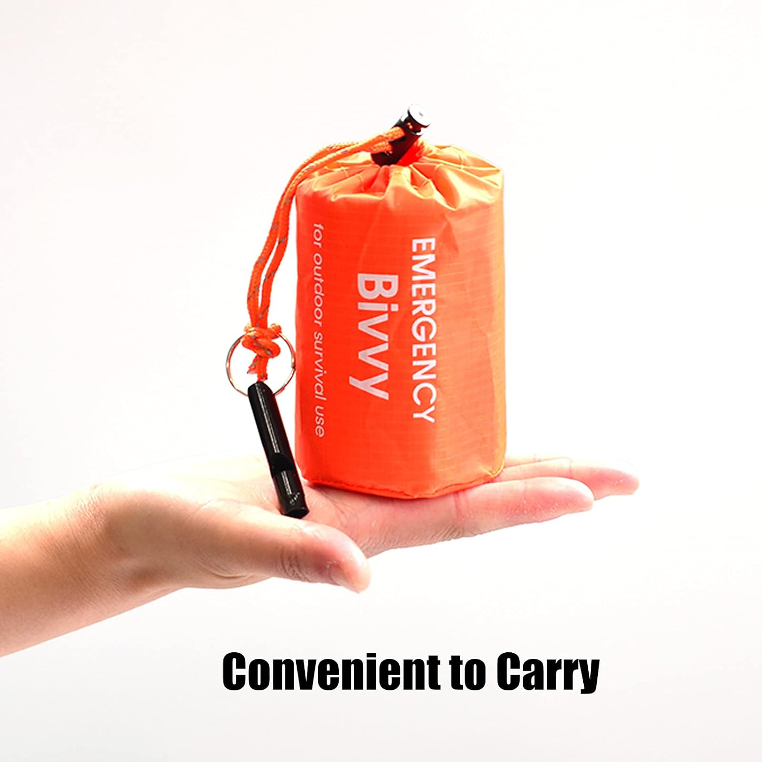 GOGOOD 4 Pack Emergency Bag Survival Bivvy Sack with Whistles, Lightweight Portable Emergency Supplies for Outdoor Camping Hiking Keep Warm after Earthquakes, Hurricanes Disasters image number 2