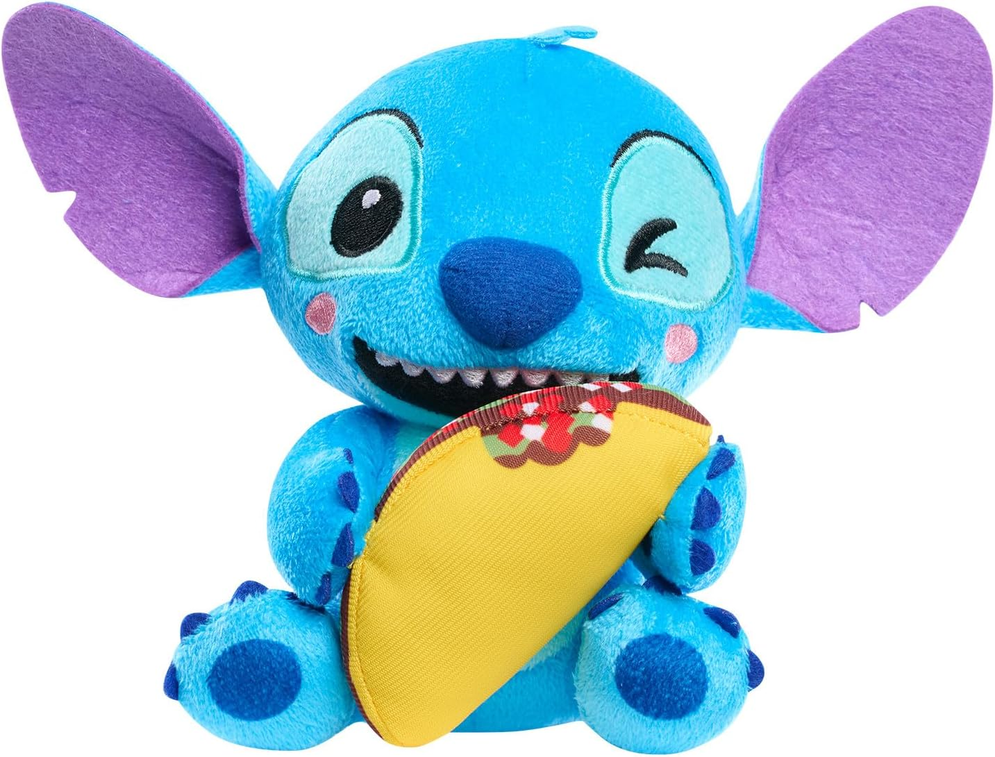 Disney Stitch Small 7-Inch Plush Stuffed Animal, Stitch with Taco, Kids Toys for Ages 2 up by Just Play image number 4