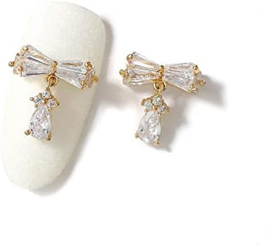 HANGQINGHENG 2-Piece Nail Jewelry Zircon Rhinestone Decoration Alloy Nail Decoration (Color : 159 15)
