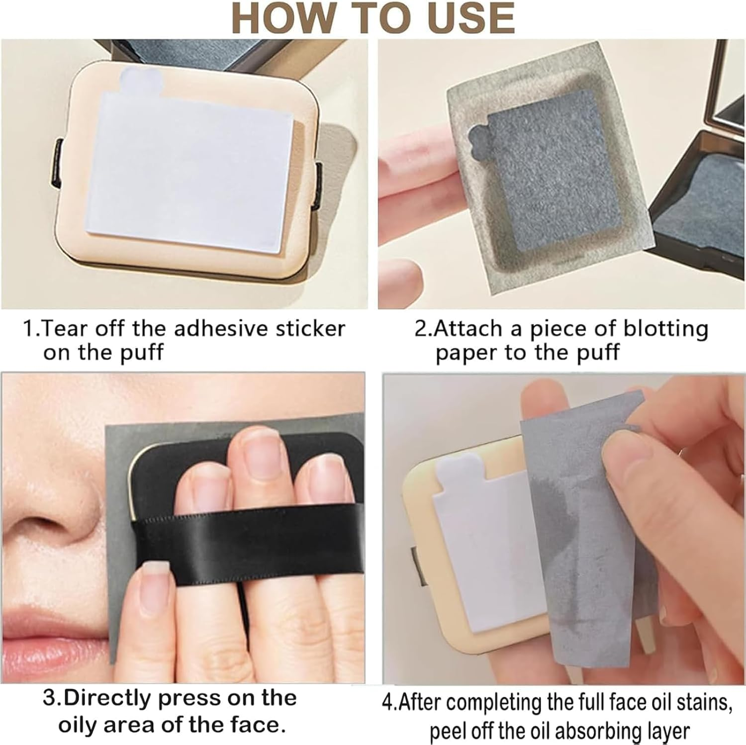 500 PCS Blotting Paper Face, Bamboo Charcoal Oil Absorbing Sheets, 500 Sheets with Portable Case, for Oily Skin Care, Quick Makeup Touch Up, Gym and Travel Essential image number 5