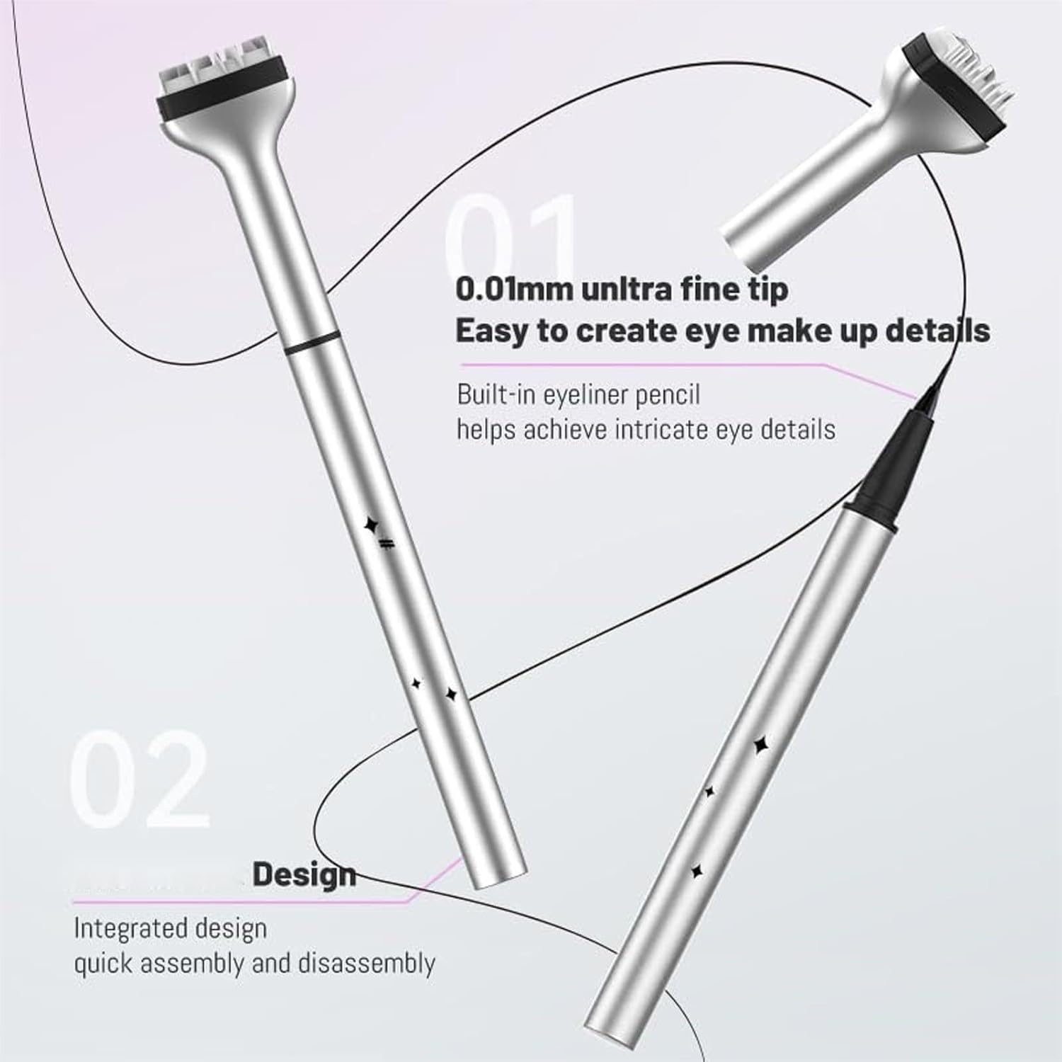 Bottom Eyelash Stamp, Bottom Eyelash Stamp Kit, Eyelash Stamper for Bottom Lashes, Lower Eyelash Waterproof Stamps, Lower Lash Stamp Kit, Lower Eyelash Stamp Waterproof (Black) image number 6