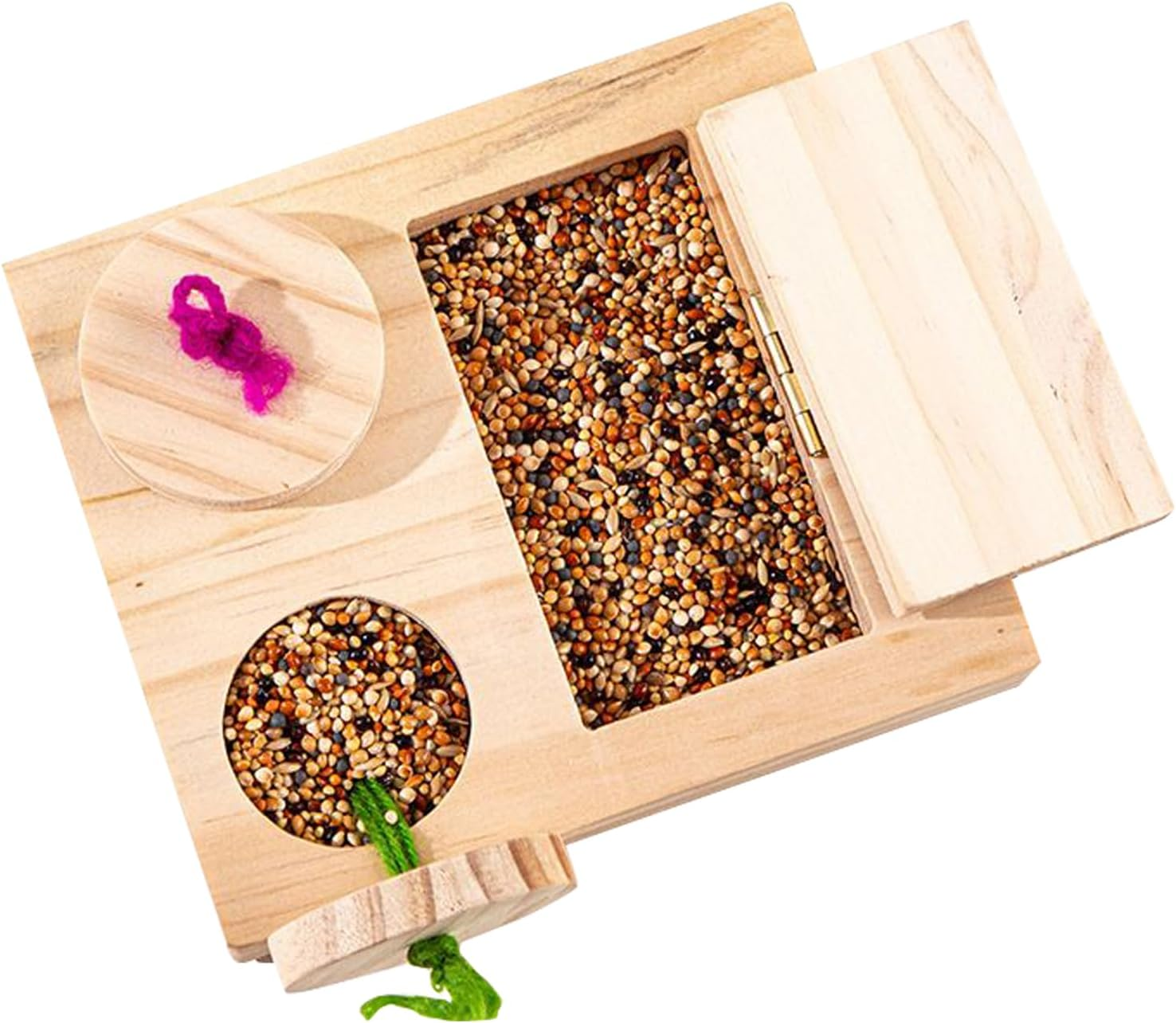 Parrot Foraging Toys | Wood Bird Enrichment Toys,Chewing Feeder Interactive Playground Safe Beak-Healthy for Beak Stimulation Flight Exercise Cage Enrichment Travel image number 1