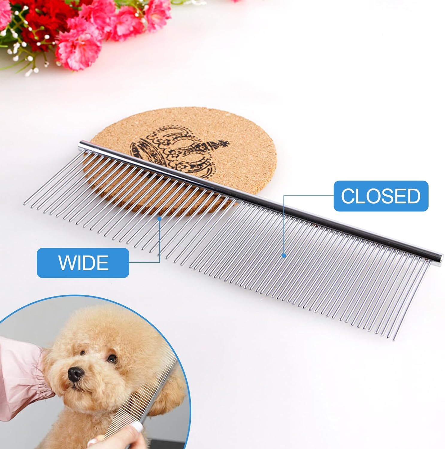 Proxima Direct 6 in 1 Dog Grooming Scissors Kit with Straight & Thinning Scissors, Nail Clipper, Grooming Comb, Grooming Glove, Travel Pouch Organizer, Haircut Nail-Care Set for Pets Dogs and Cats