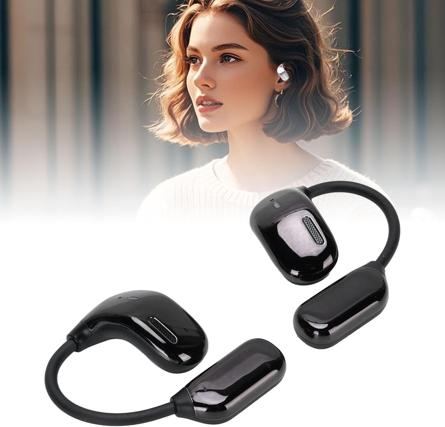 SENECESLI AI Language Translation Earbuds, Bluetooth Translation Earphones with Multifunctional Touch Screen Translator for 144 Languages, Noise Cancelling, for Travel Business Learning image number 2