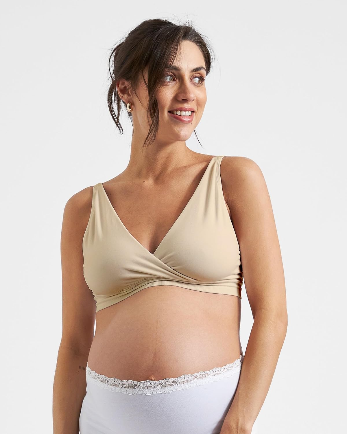 Ripe Maternity Seamless Nursing Bralette Natural