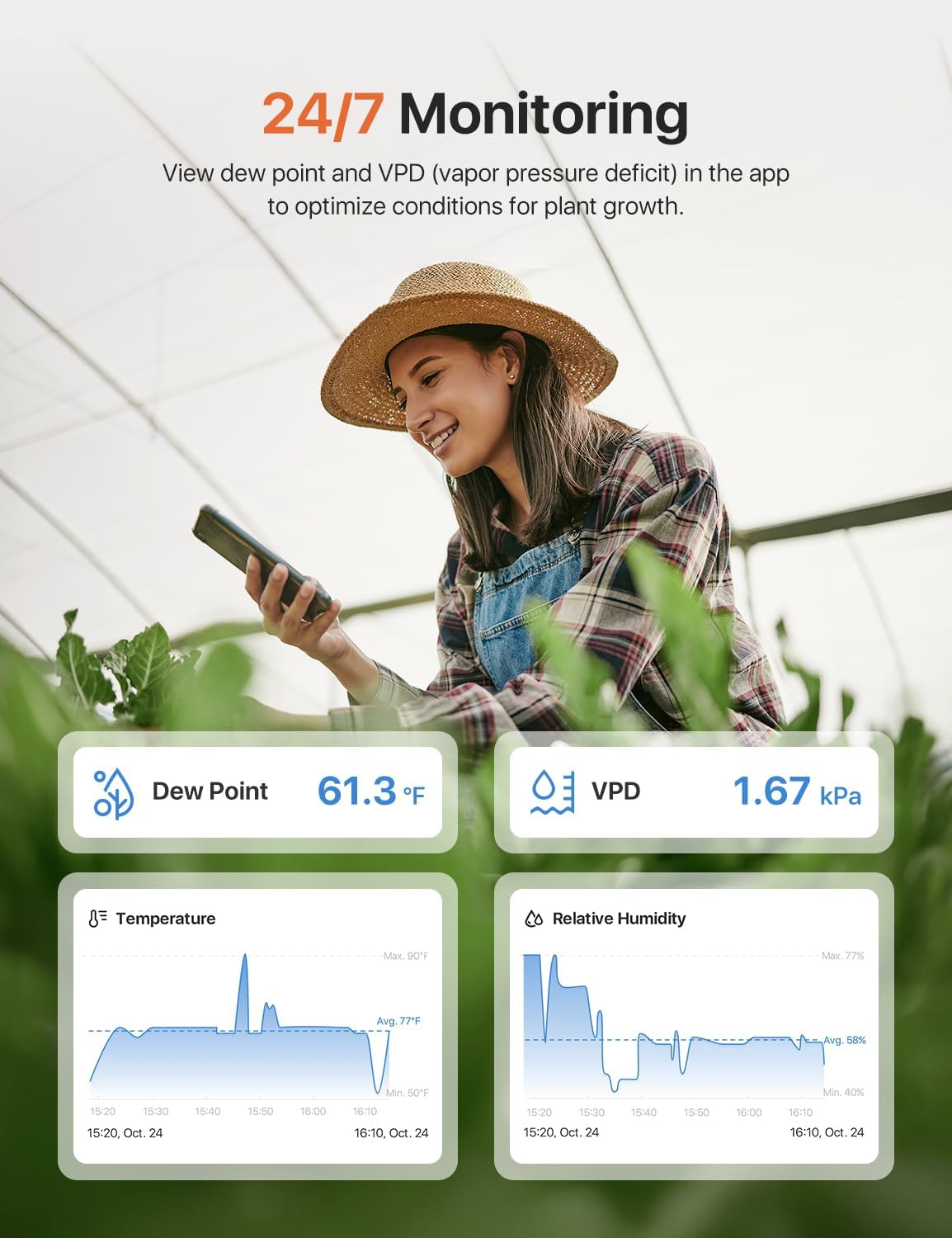 X-Sense Wifi Hygrometer Indoor Humidity with SBS50 Base Station, Smart Hygrometer Thermometer with App Notification, Temperature Sensor for Room Temperature Monitoring, 3 Sensors & 1 Base Station image number 4