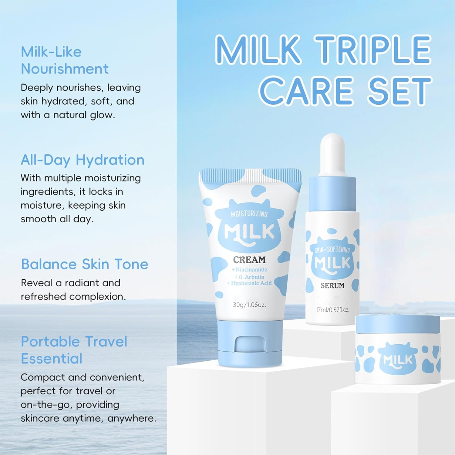 Skincare Set for Teen Skincare - Gifts for Women - Travel Skincare Set Daily Face Care image number 1