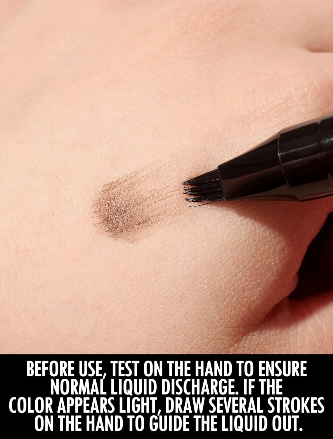 Anglicolor Eyebrow Pen Easy to Use, Angled Square Brush Quick Drying, Natural, Hair-Like Strokes, 24Hrs Long-Lasting, Waterproof, Smudge-Proof, Multiple Uses (01Brown) image number 5