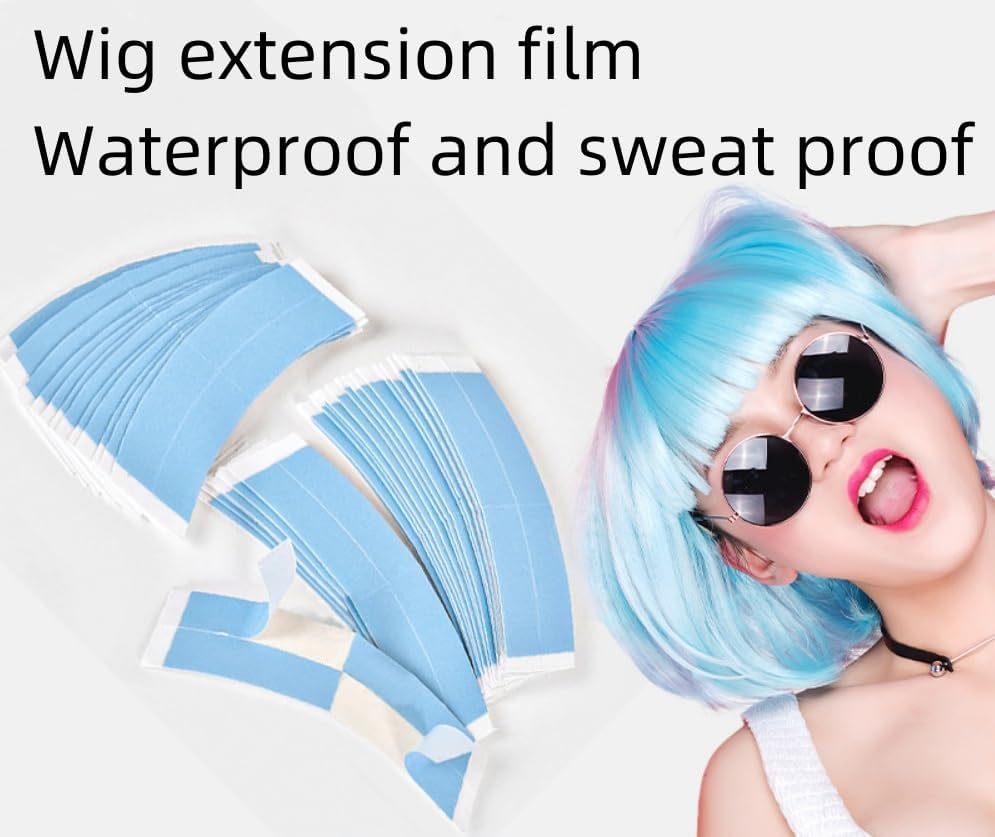 Waterproof Lace Front Wig Tape - 50Pcs Double Sided Adhesive Hair Tapes for Wigs, Invisible Double Side Tape (Type A) image number 5