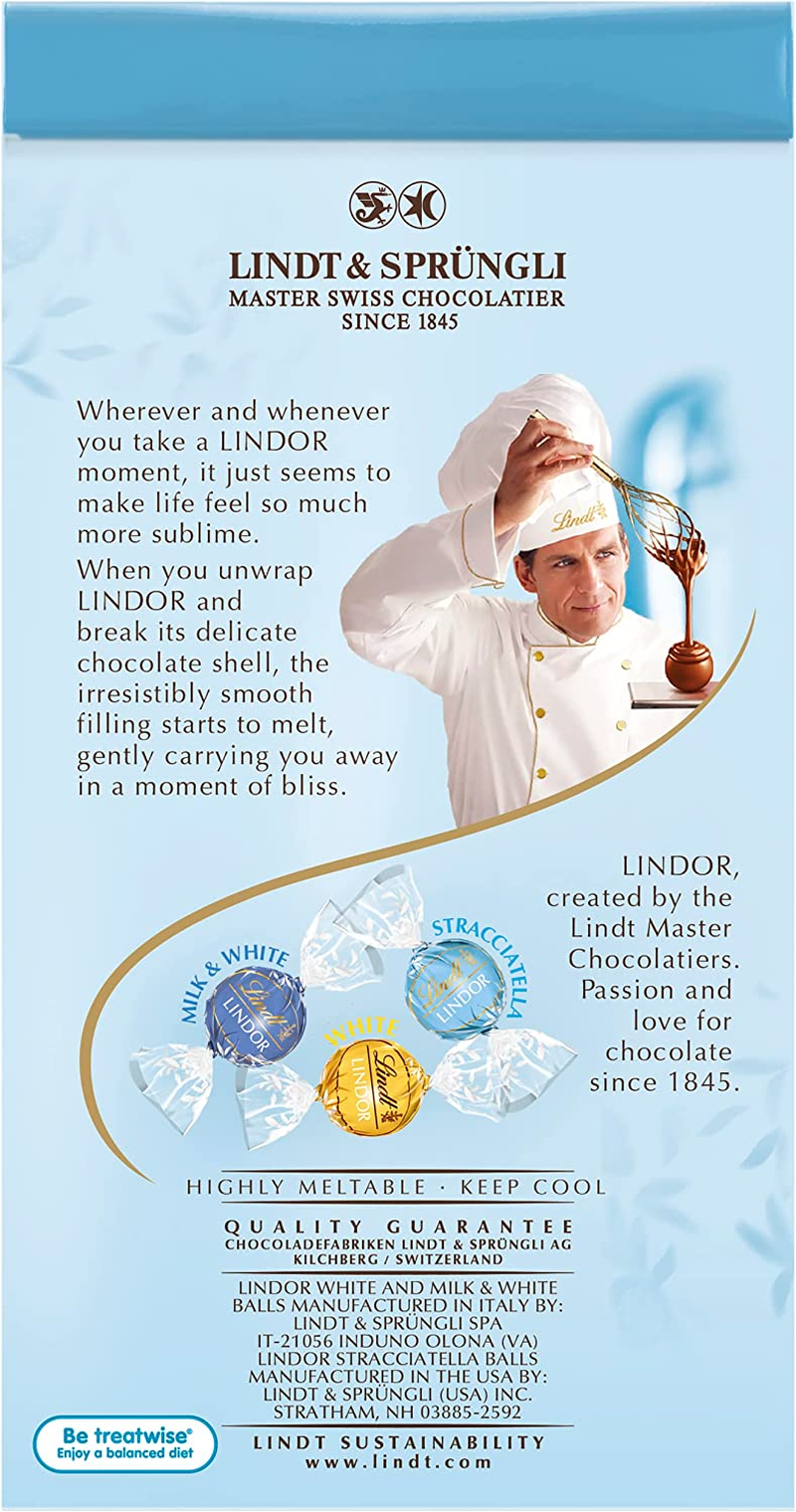 Lindt Lindor White Assorted Chocolate Bag 121G image number 3