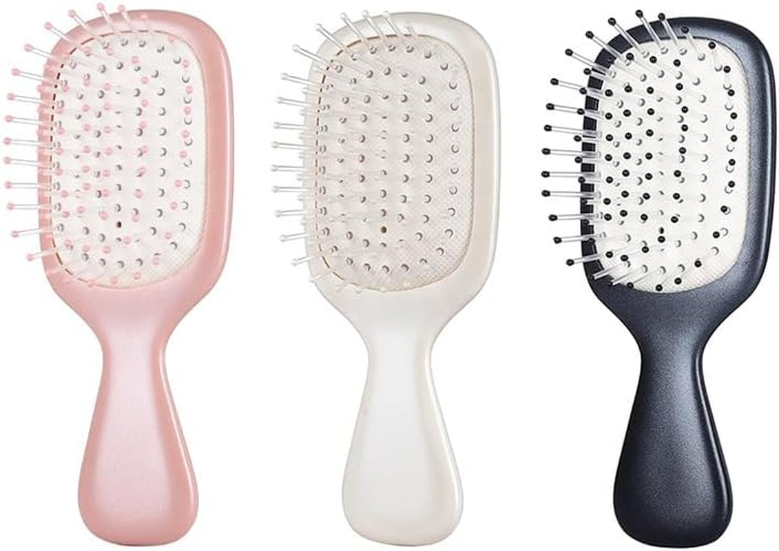 Mini Detangling Hair Brush, 3Pcs Small Detangler Hair Brushes,Wet Brush Squirt Detangling Brush,Mini Detangling Hair Brush,Small Paddle Hair Dry Hair Brush,Small Air Cushion Hair Brush for Travel image number 5