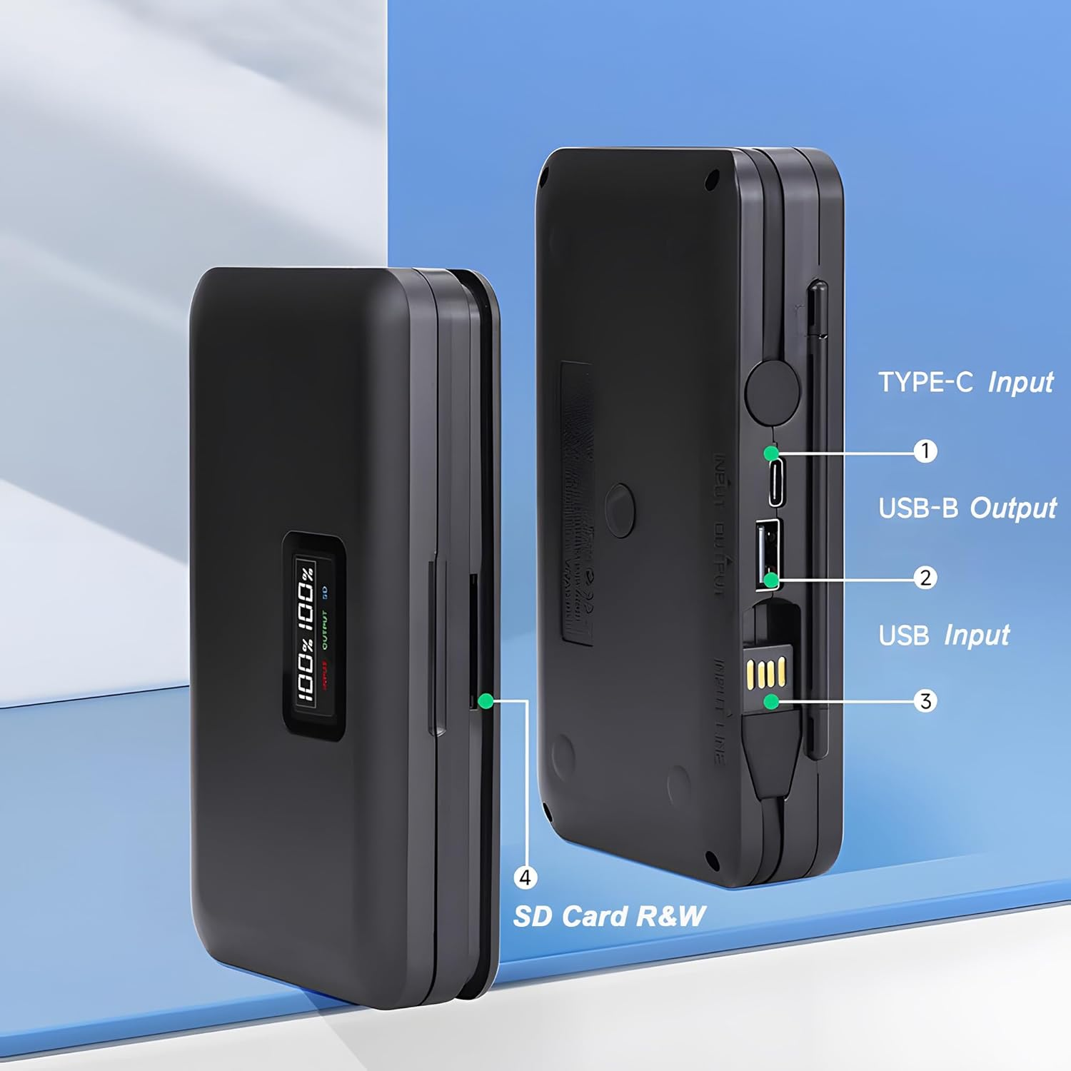 LIFEMOI Battery Charger with SD Card Reader for Olympus EM1 EM5 EP5 EM5 M2 PEN-F E-M5 Mark II Cameras (8.4V/2A Output) image number 4