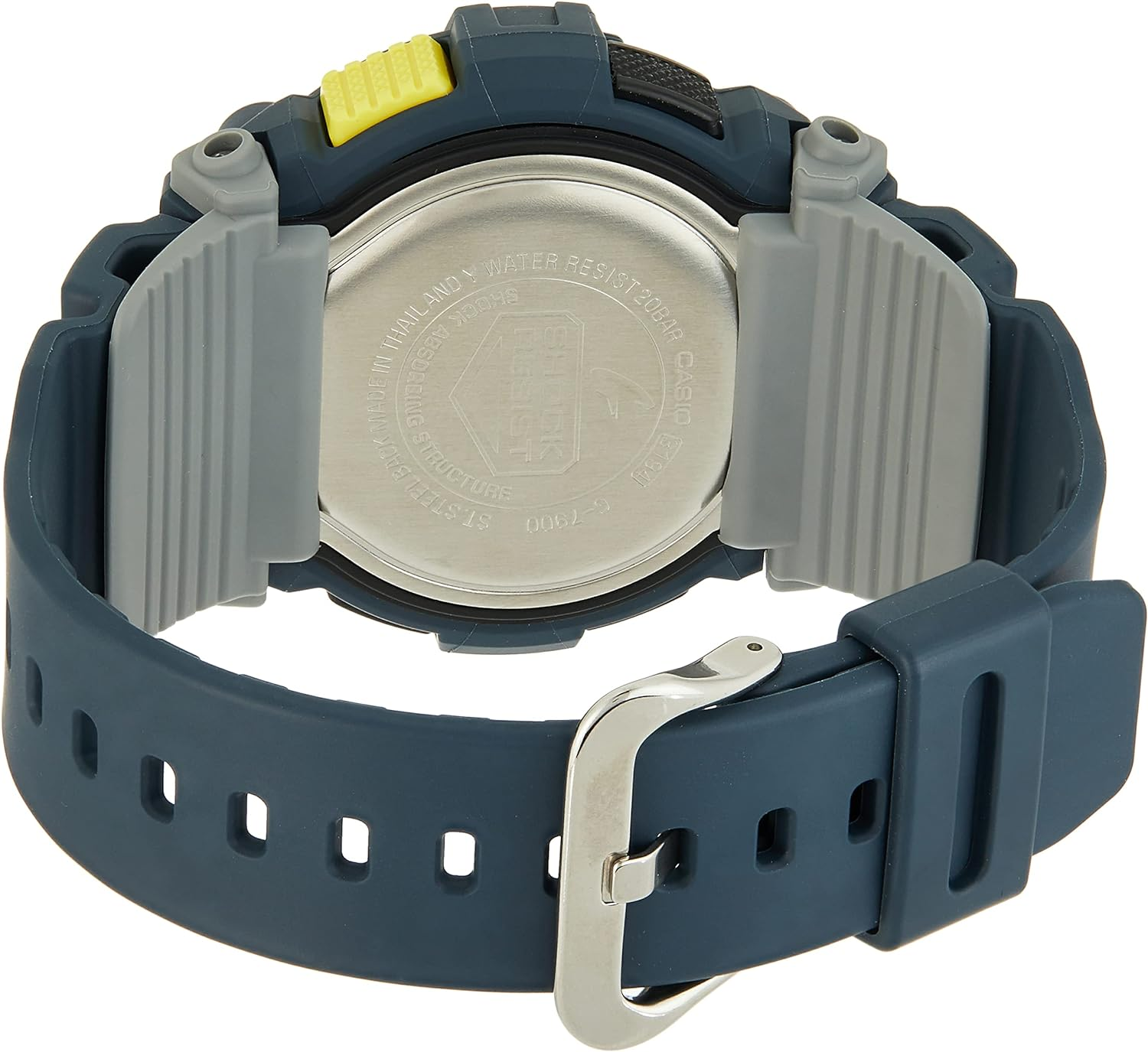 CASIO Men'S G-Shock Tide/Moon Worldtime Digital Watch, Grey Dial, Blue Band