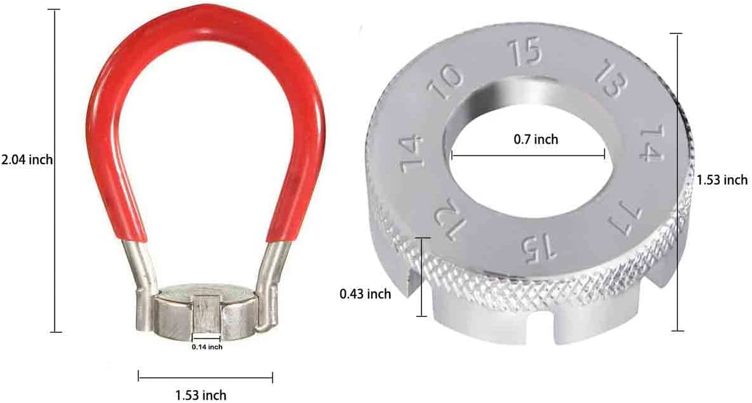 Bike Spoke Adjustment Wrench Bicycle Rim Truing Tool Set of 2
