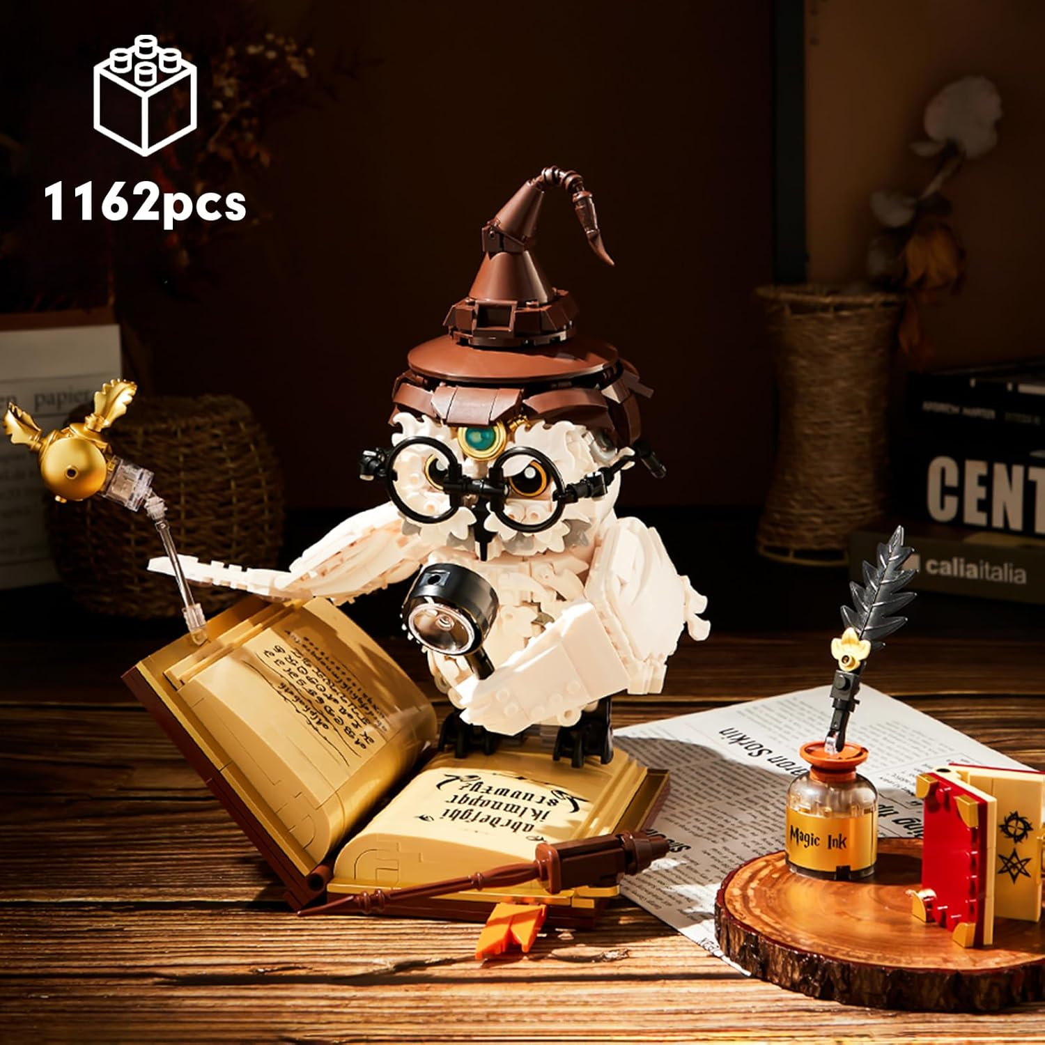 Owl Animal Building Set Magic HP Collection Model Compatible with  Sets for Adult Bird Building Toy Birthday Halloween for Kids Boys Girls Ages 8+ (1162 PCS) image number 1