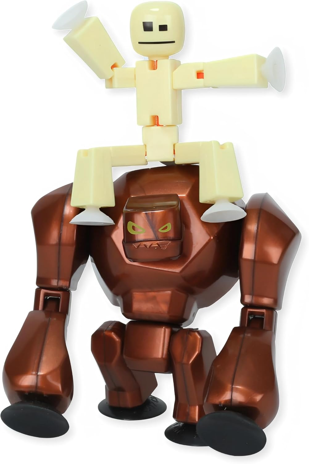 Zing Stikbot & Mega Monster Stop-Motion Animation Pack &ndash; Exclusive Figure, Creative Toy for Kids Age 4+ (Silver + Lavender Purple)