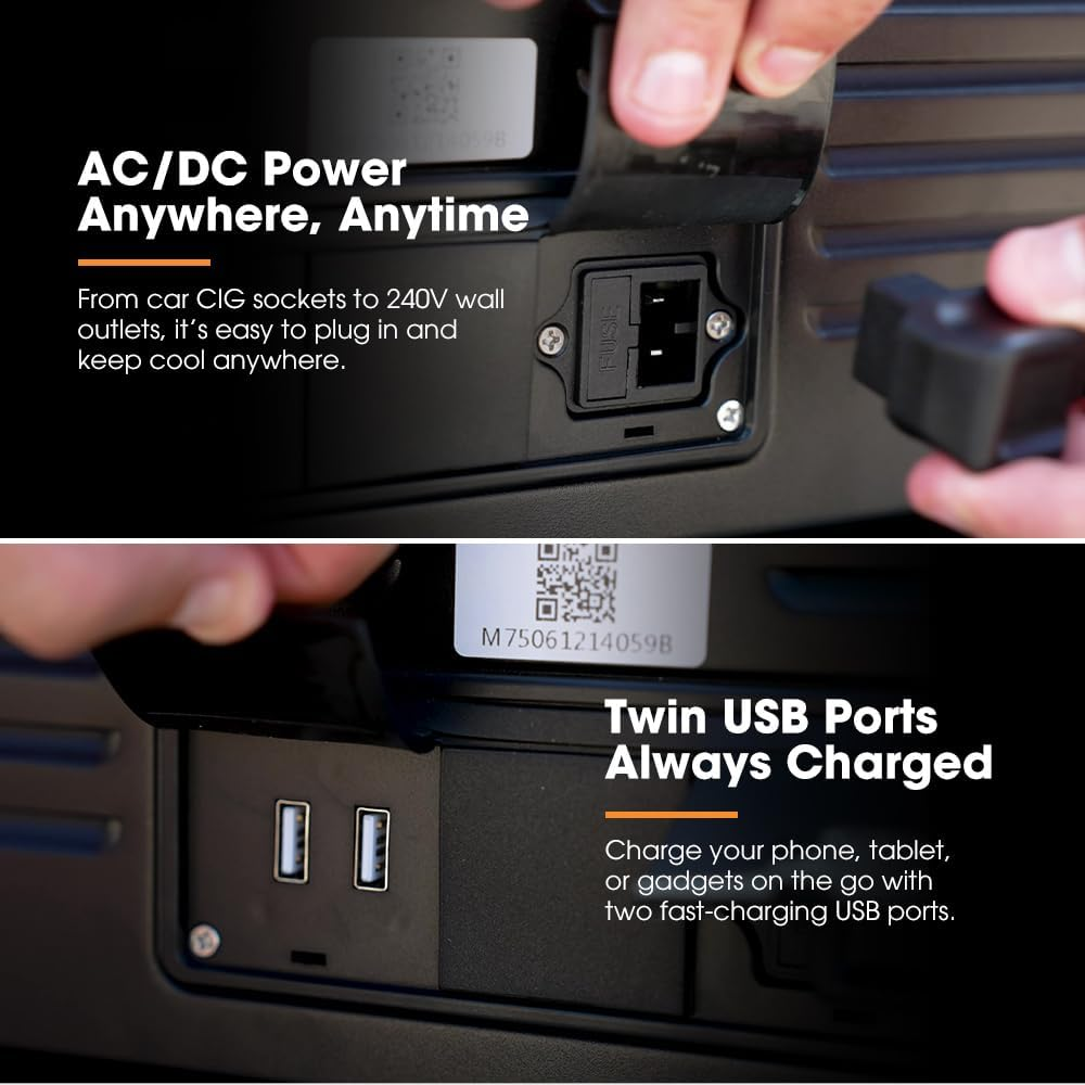 San Hima 75L Portable Camping Car Fridge, DC/AC Power Bluetooth Control Refrigerator with Double Door Detachable Lib, LG Compressor Smart Cooling & Protection -20℃~20℃, for Truck Caravan Travel Trips image number 3