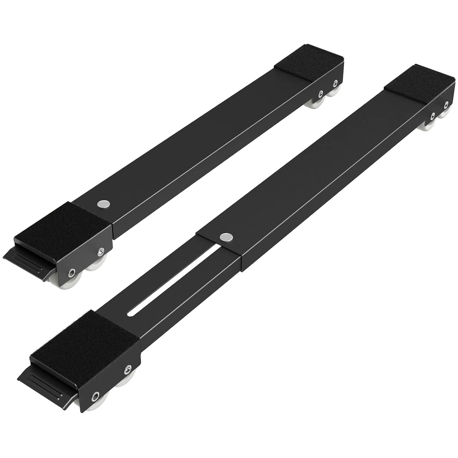 SPACEKEEPER Furniture Dolly Mobile Roller, Extendable Appliance Rollers Mobile Washing Machine Base, Fridge Stand Moving Cart for Washing Machines, Refrigerators, Dryers, Dishwashers, Black image number 2