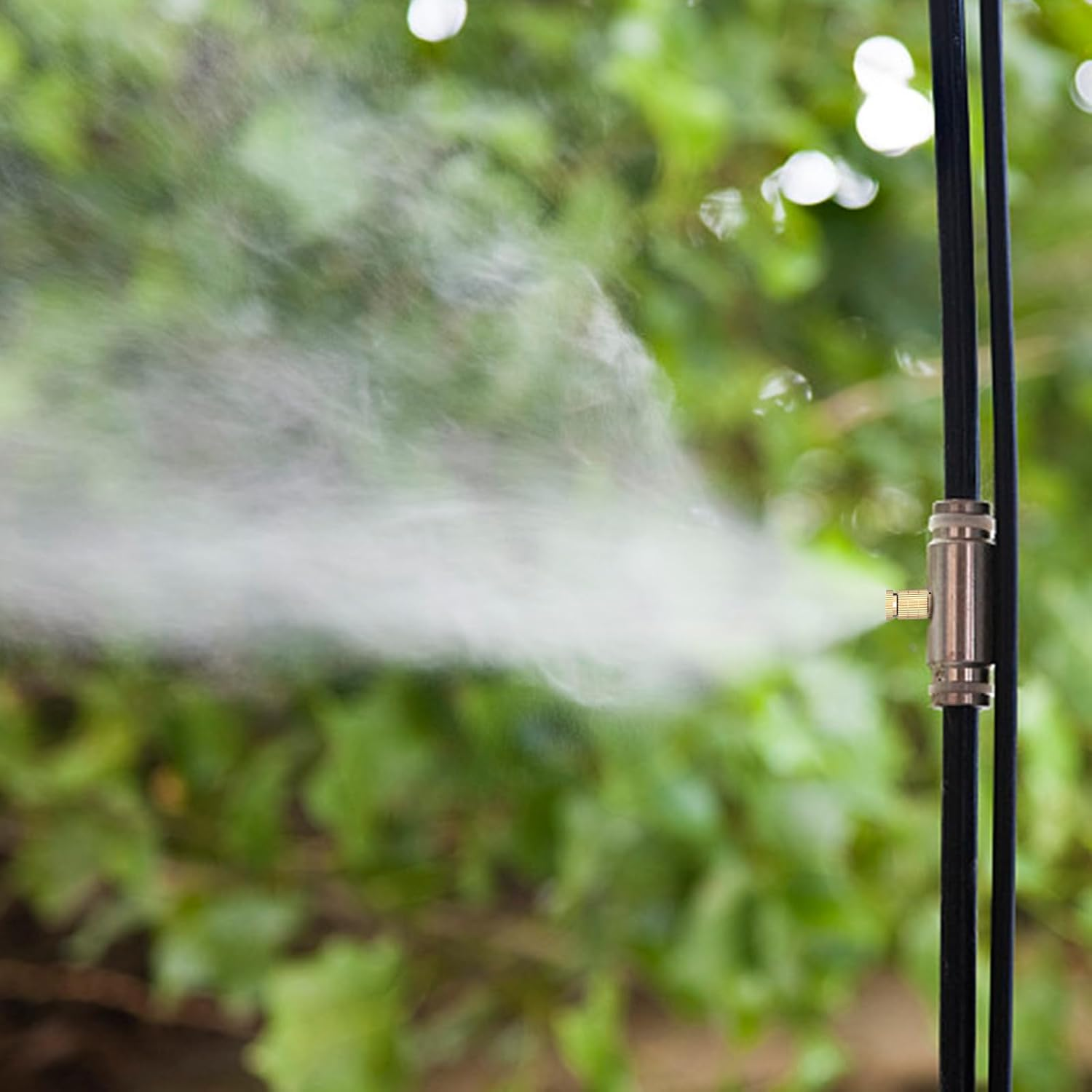 Brass Anti-Drip Fogging Spray Head Outdoor Cooling System, 0.012" Orifice (0.3Mm) 10/24 UNC Thread Misting Nozzle, 20 Pcs image number 1